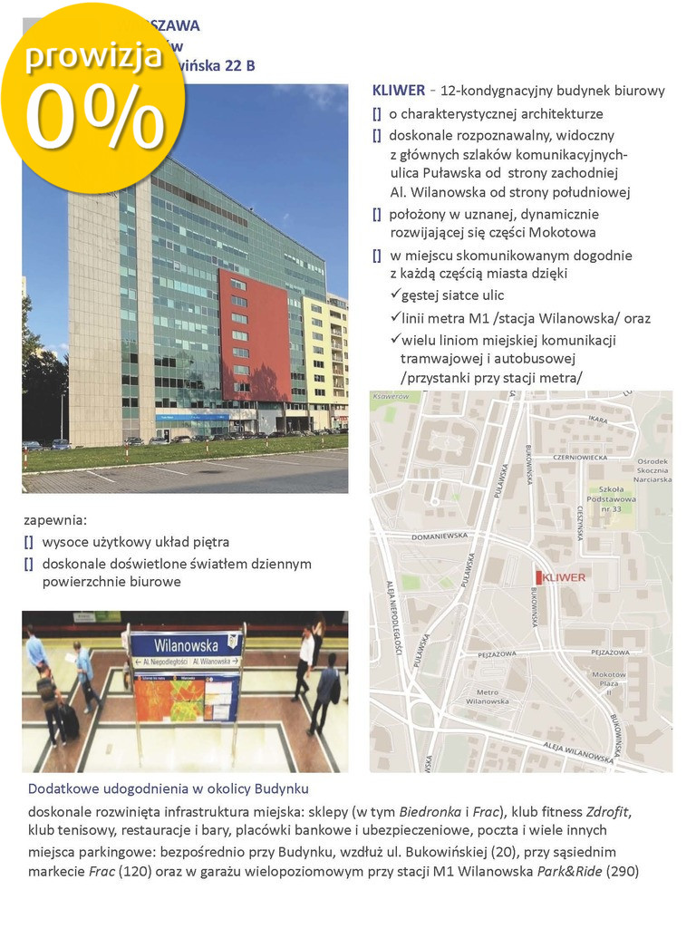 Lokal Wynajem Warszawa Mokotów Bukowińska